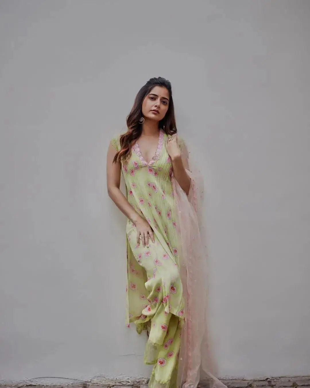 Ashika Ranganath in Green Gown